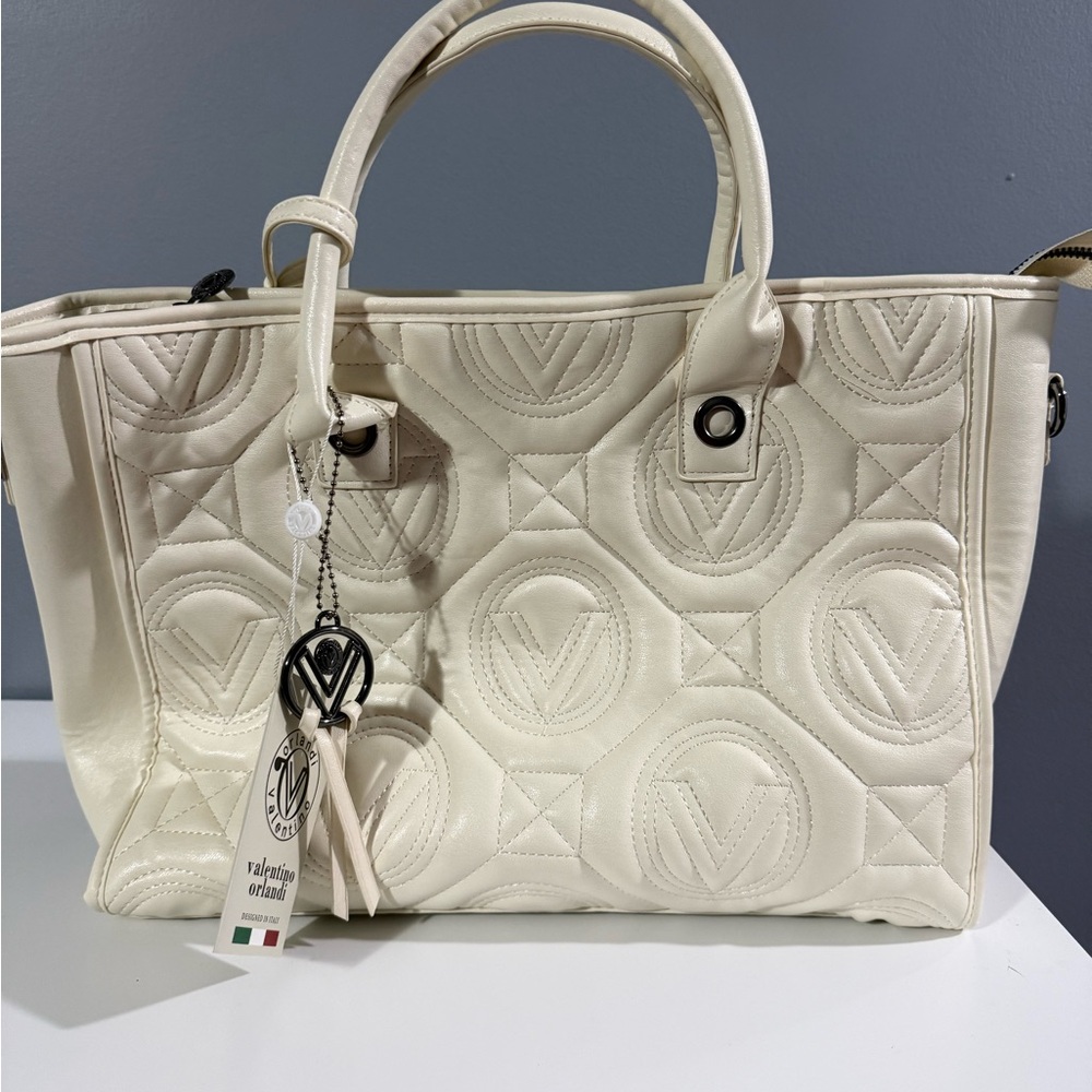 NWT MSRP $359 VALENTINO ORLANDI XL QUILTED TOTE BAG
